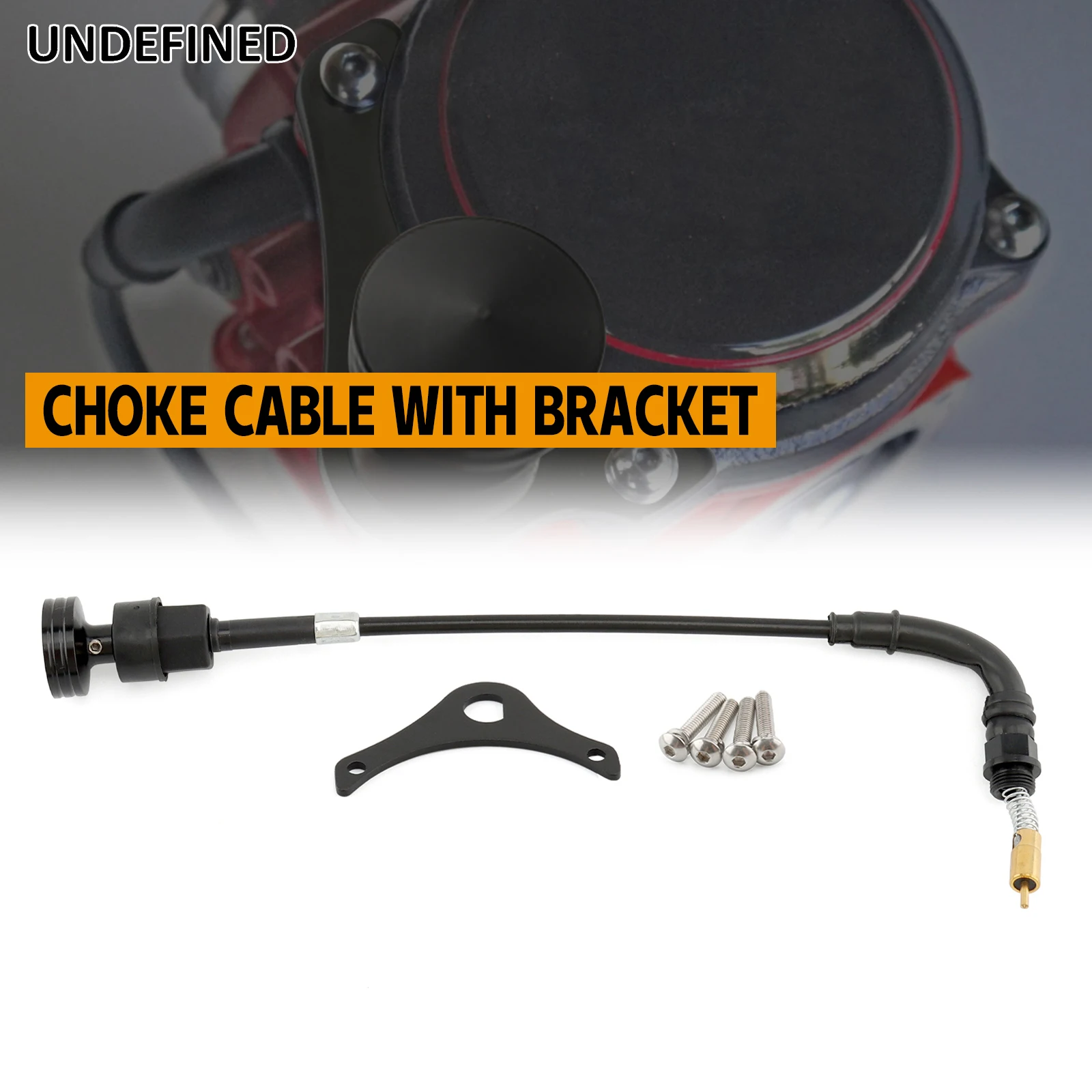 

Motorcycle Carburetor Choke Cable With Bracket Stainless Steel For Harley Big Twin Sportster XL883 XL1200 1988-2006 Twin Cam