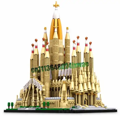 3099 PCS Sagrada Familia Cathedral MOC Architecture Building Blocks Custom Assembly DIY Creative Model Puzzle Collection Gifts