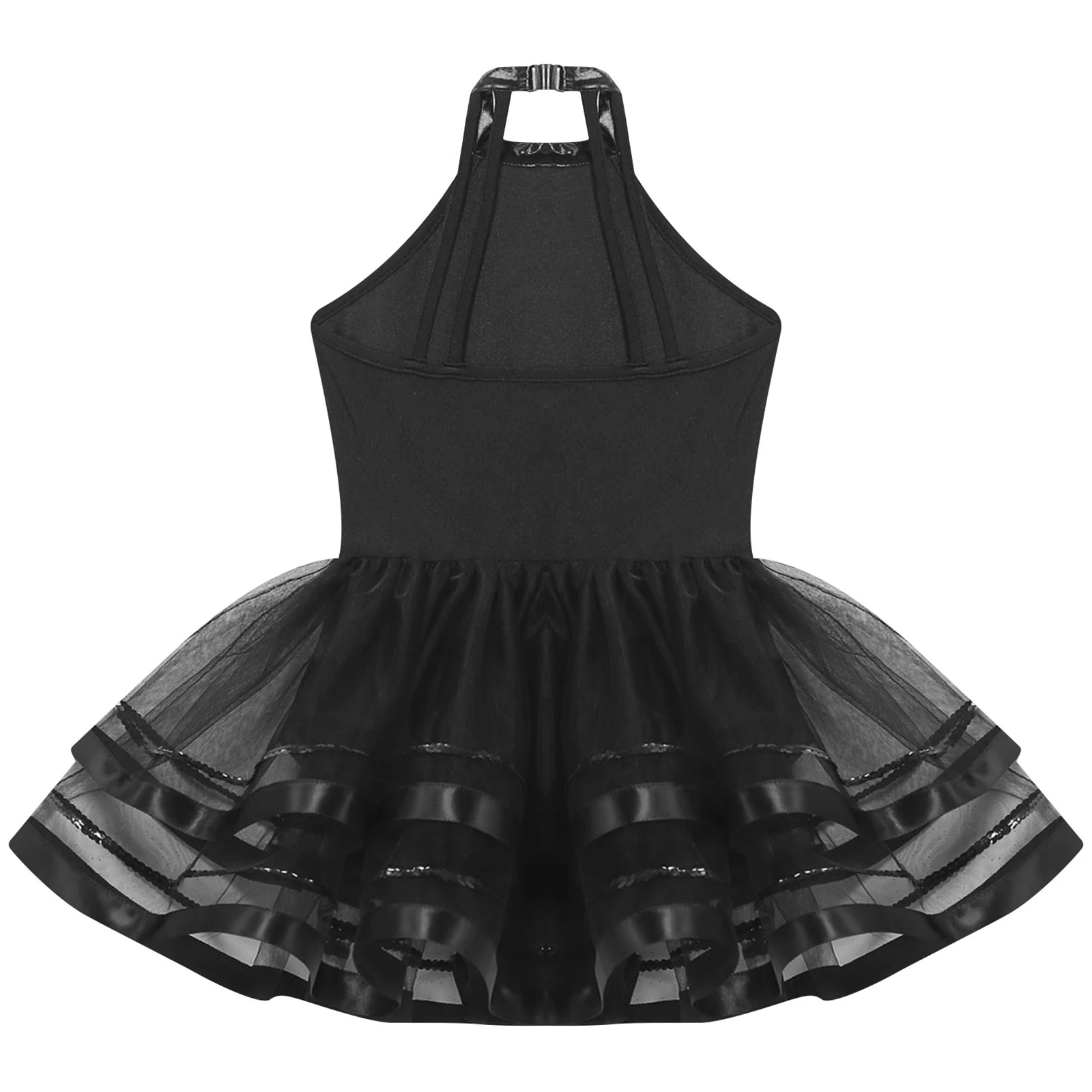 Crianças meninas lantejoulas brilhantes ginástica collant ballet tutu malha vestido de dança princesa bailarina trajes desempenho dança latina
