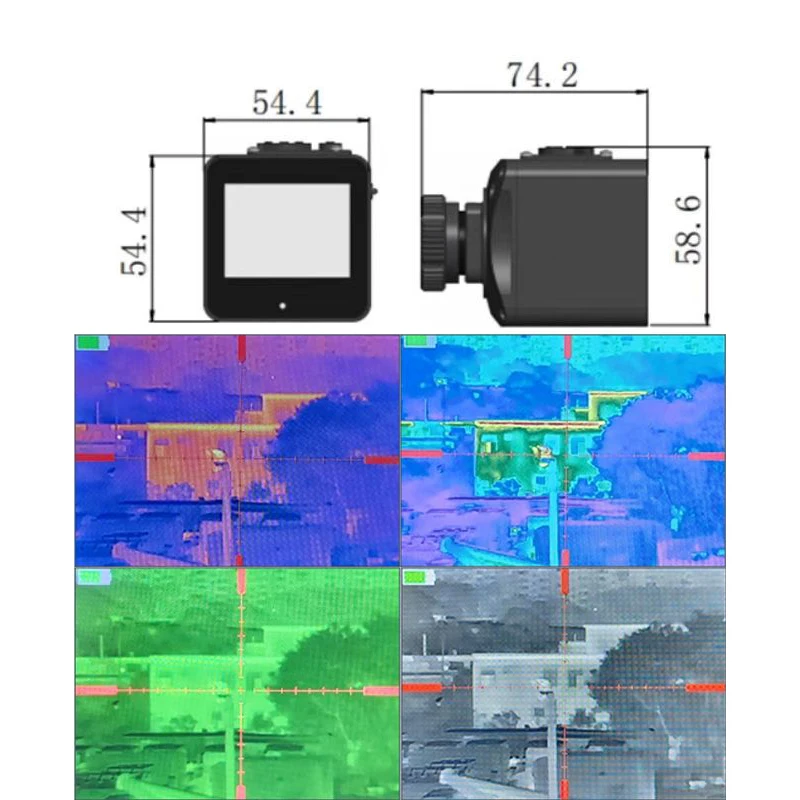 Kamera termowizyjna na podczerwień do pomiaru temperatury na zewnątrz JS X2-Frigate Imaging Camera-320 z celownikiem i szybkozłączką