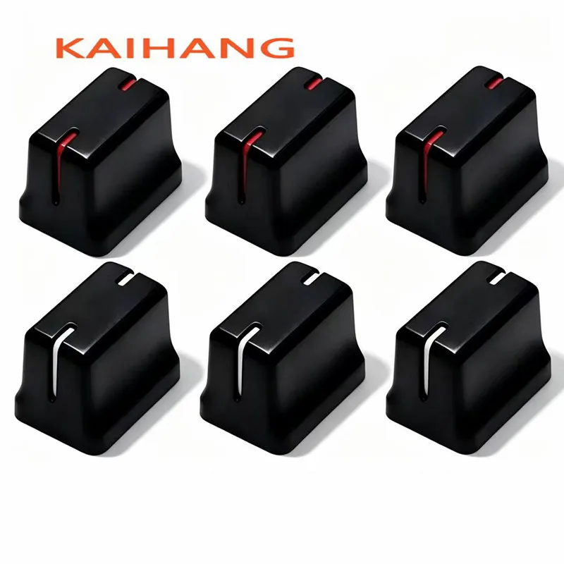 10PCS 18.5x13x14.5mm Fader Knob 4mm Hole Plastic Sliding Potentiometer Knob Mixer Console Fader Cap Straight Slide Push Cap