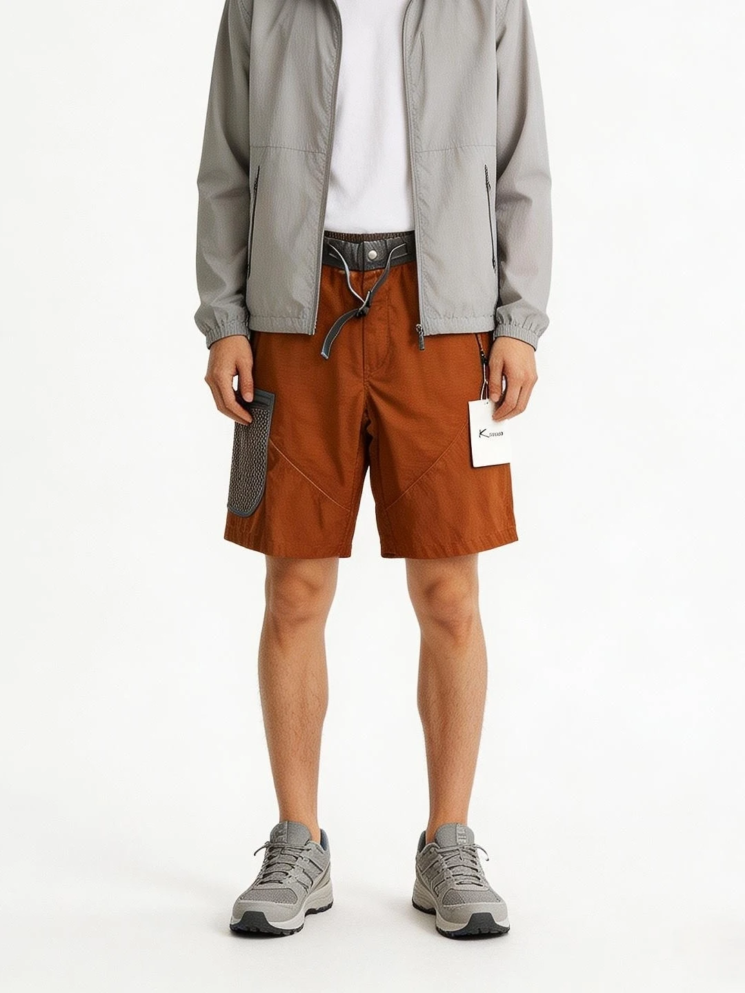 

Outdoor Quick Dry Lightweight Breathable Five-Quarter Shorts Multi-Pocket Mountain Series Shorts for Men Summer Season Polyes...