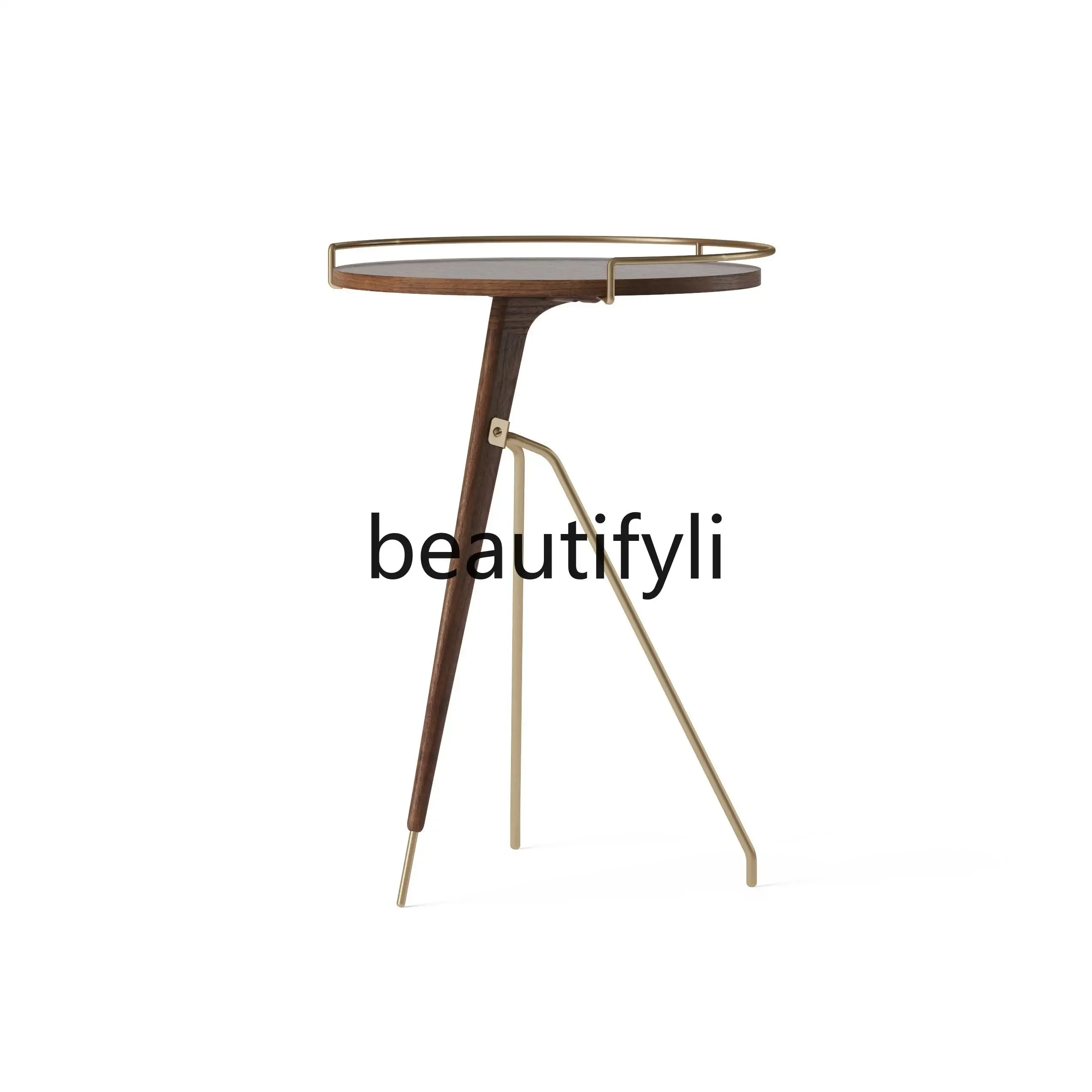

Solid wood edge corner coffee table bedside table