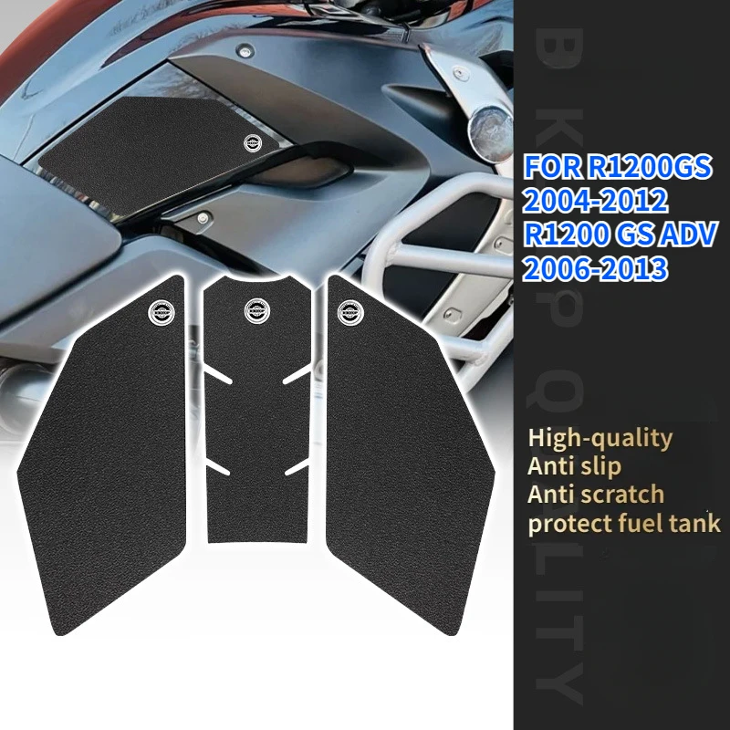 

For BMW R1200GS 2004-2012 R1200 GS ADV 2006-2013 Motorcycle Non-slip Side Fuel Tank Stickers Waterproof Pad Rubber Accessories