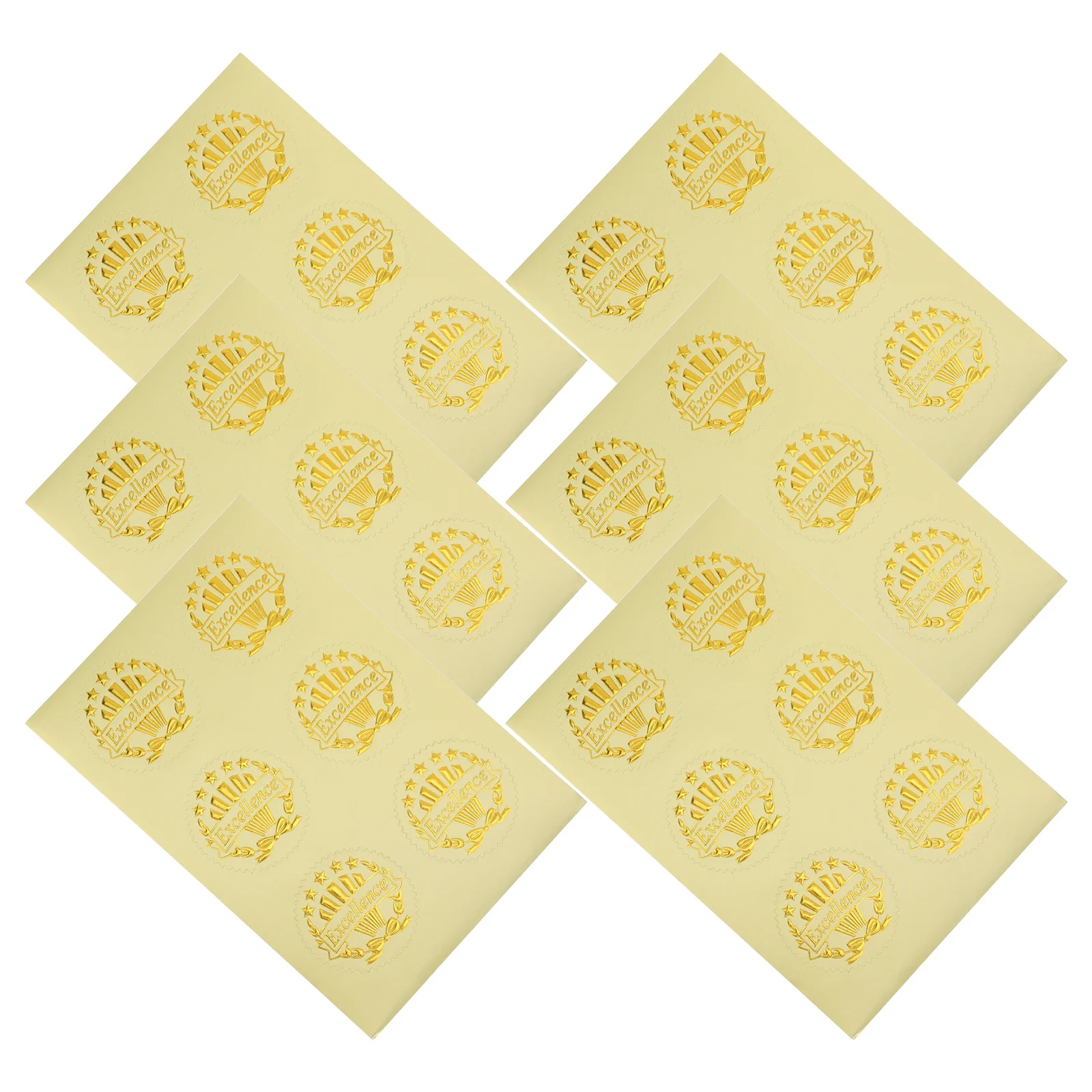 36 قطعة ملصقات مكافأة مستديرة ذاتية اللصق التميز الأختام لشهادات جوائز الدبلوم التخرج اللوازم المكتبية المدرسية