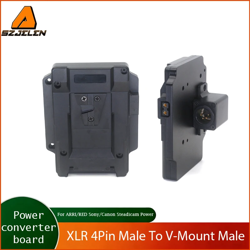 XLR 4-Pin Male To V-Mount Male Power Conversion Board For ARRI/RED Sony/Canon Steadicam Stabilizer Power XLR 4pin Input