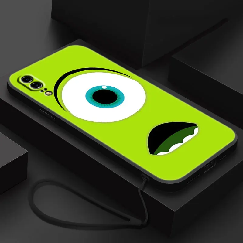 Disney Monsters Inc Case For Huawei P Smart Z S 2021 2020 2019 2018 P50 P40 P30 P20 Pro P10 P9 P8 Lite 2017 5G Black Soft Cover