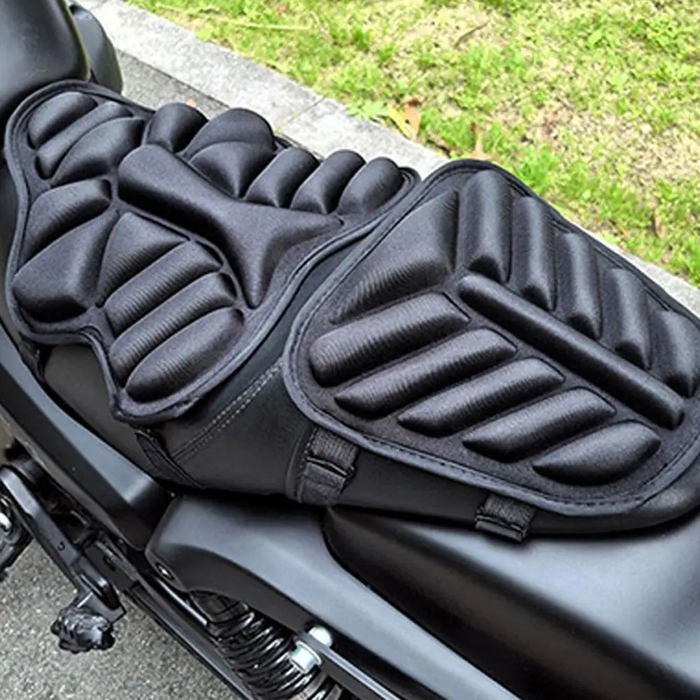 3D Motorcycle Seat Pad Comfort Gel Cushion Seat Breathable Universal Shock Absorbing Seat Cover for Advanced Mountain ﻿