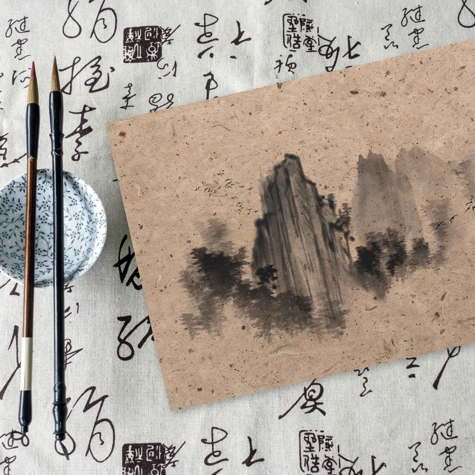 

20pcs Chinese Handmade Vintage Calligraphy Paper 37X27Cm For Crafts Painting Cultural Activities Sturdy Moxibustion Sealing