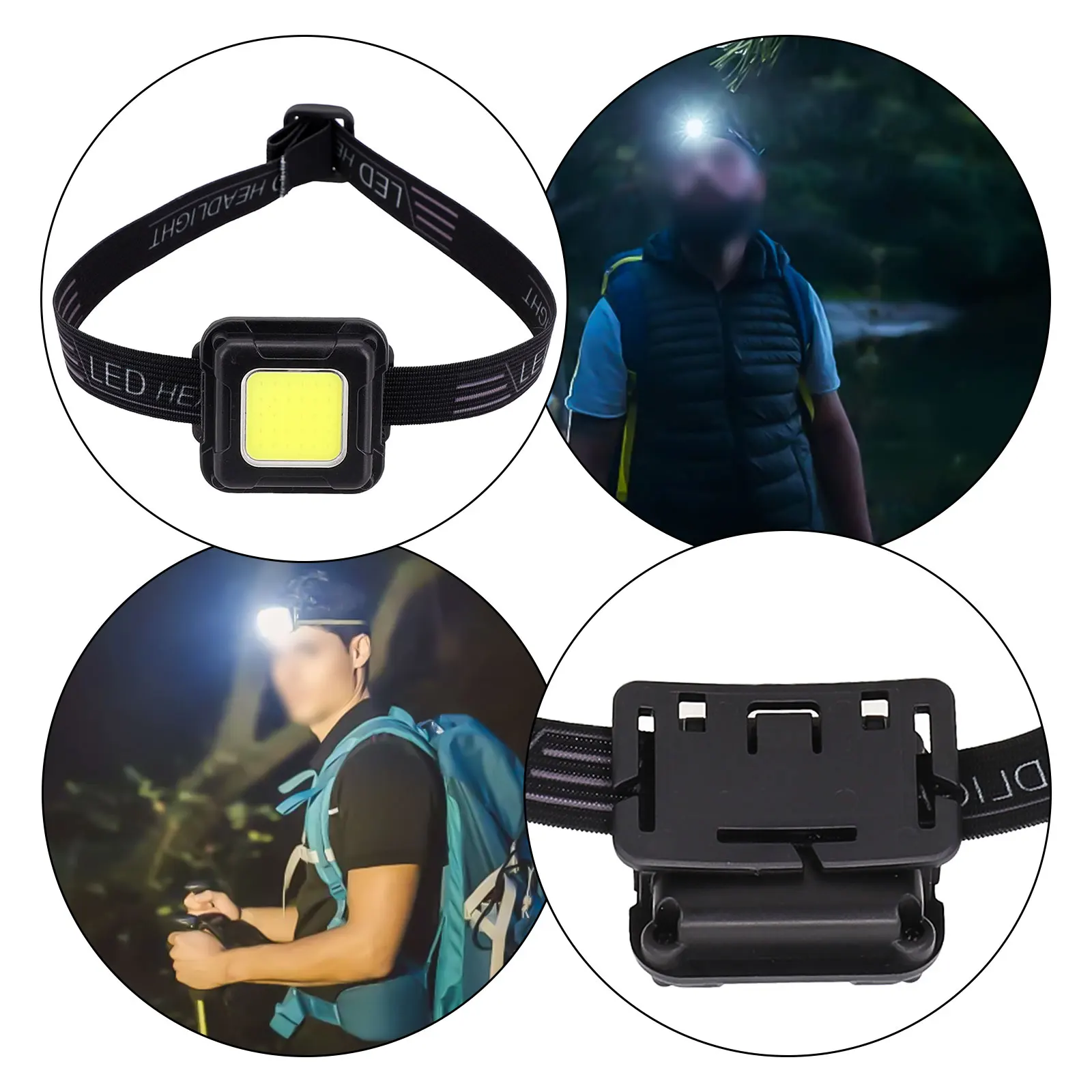 Head Lamp Headlights Night Running Night Running USB Interface Work Maintenance - Outdoor Lighting 7.5*3*6.5cm. ABS.