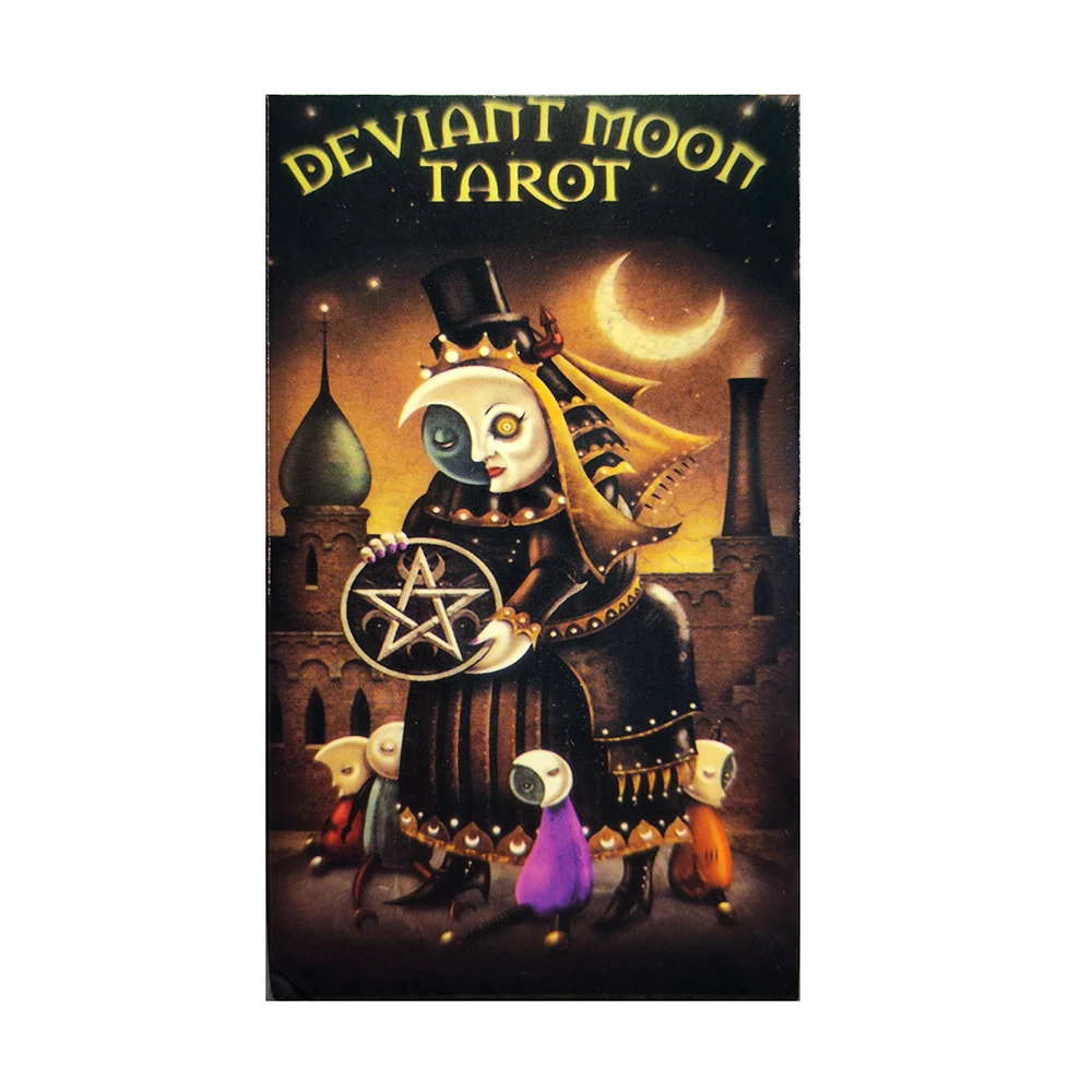 12×7CM Deviant Moon Divination Tarot: Borderless Edition Cards and Guide Book 78Cards