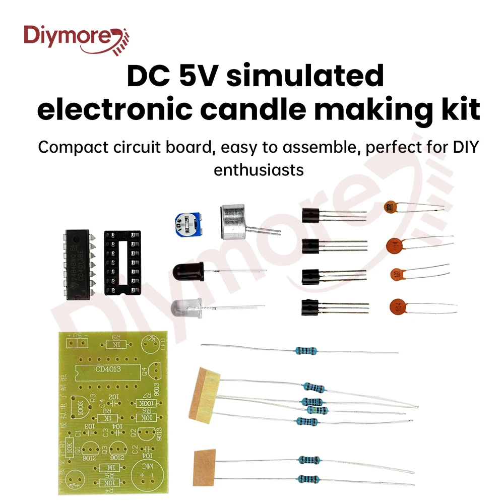 DC 5V Analog Elektronische Kerze Herstellung Kit Beleuchtung Blasen Control Simulation Kerze Elektronische Schweißen Ausbildung DIY Teile