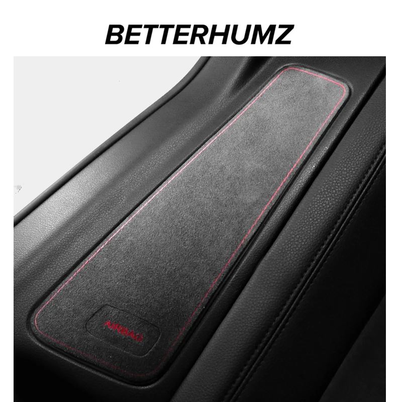 Betterhumz for Porsche Macan 2014-2024 Door Trim Strips Sticker Panel Made of Alcantara Decals Car Interior Styling Accessories