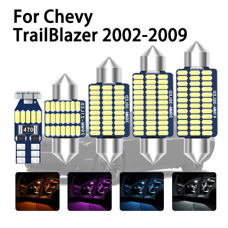 

Car LED Interior Light Canbus For Chevrolet Chevy TrailBlazer 2002 2003 2004 2005 2006 2007 2008 2009 Accessories Indoor Lamp