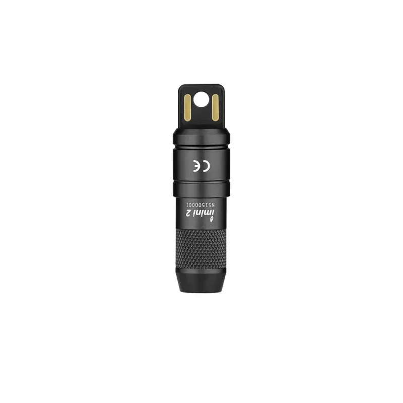 Olight imini 2 EDC Flashlight Rechargeable 50Lumens USB plug on the magnetic cap.