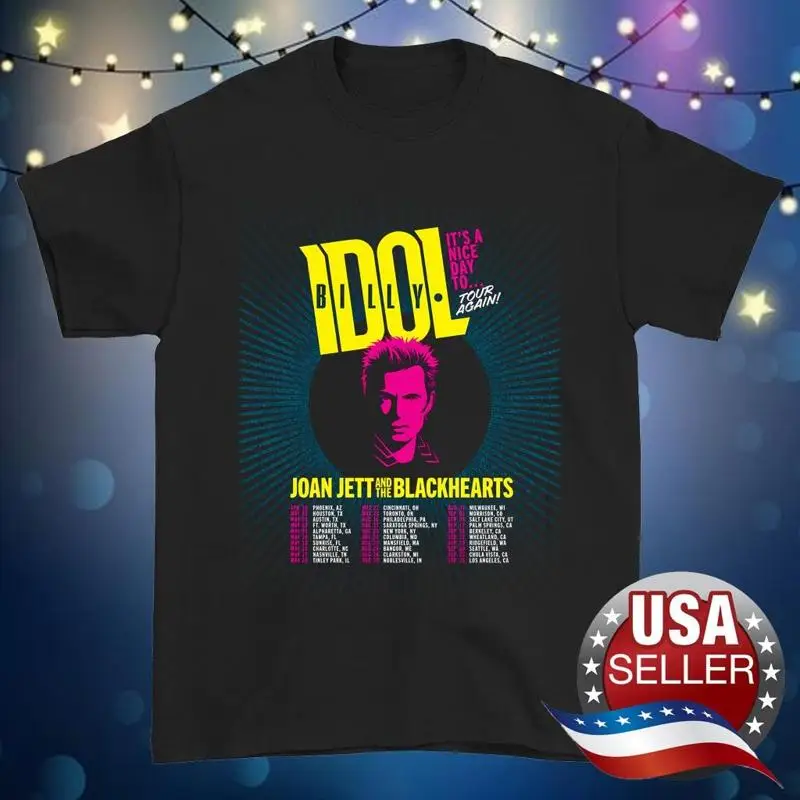 

Hot New Billy Idol 2025 Tour Black Shirt All Sizes