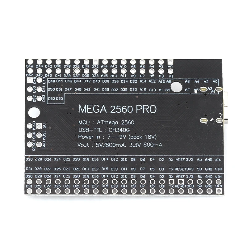 1/5/10PCS Mega2560-PRO CH340G ATmega2560-16AU Chip Development Board DC3.3V/5V MICRO/TYPE-C Port For Arduino