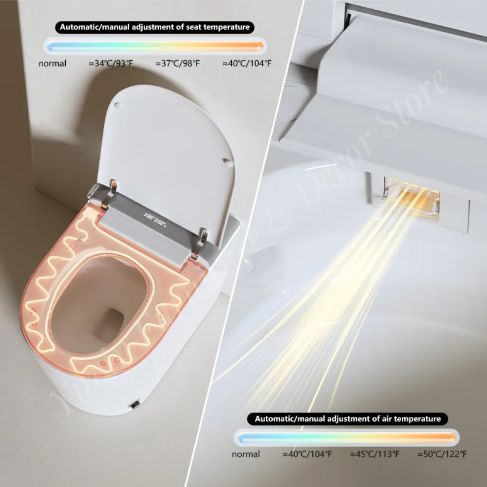 Smart Toilet Intelligent Ceramic Automatic Flush WC Small Size Smart Toilet with Bidet and Remote Control