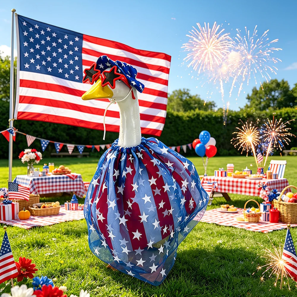 Day Goose Outfit Tutu Dress Costume For 23 Inch Yard Lawn Decoration Garden Party Holiday Seasonal Apparel