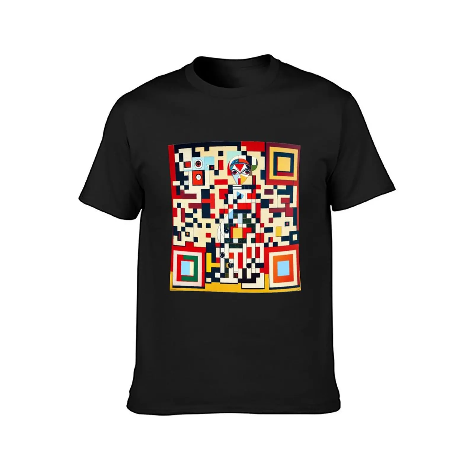 RickRoll QR Code Abstract Painting T-Shirt heavyweights animal prinfor boys t shirts for men pack