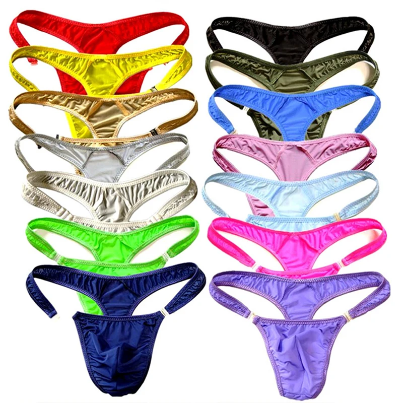 5PCS/Set Detatchable Buckle Men's Thong Plus Size Jockstrap Lingerie Sexy Low Wasit T-back G-String Comfort Nylon U Convex Pants