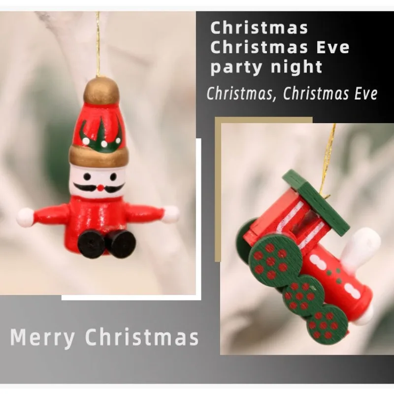 Weihnachtsgeschenk Kleiner Anhänger Weihnachten Abend Party Dekoration Kinder Geschenkbox Weihnachtsbaum Verholzung Zugbehänge