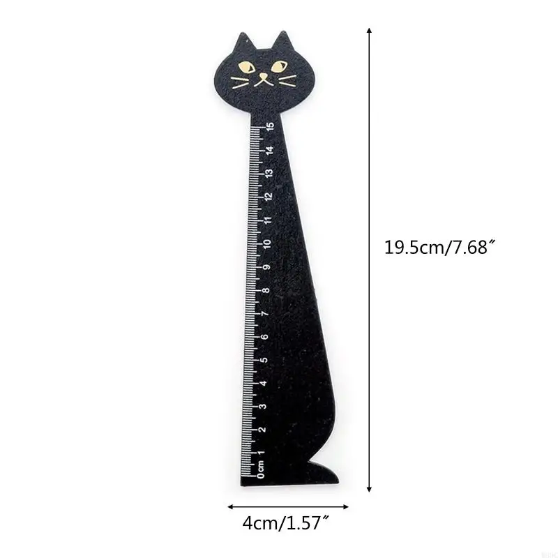 W89C Portable Scale Ruler Measuring 0-15cm School Class for Math Drafting