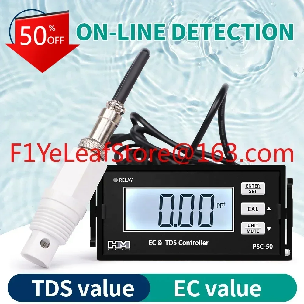 Controller Backlight LCD Digital Display TDS Detector On-line Monitor For Aquaculture Sewage New Arrival HM PSC-50 EC&TDS