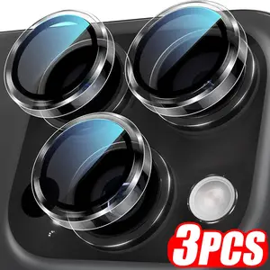 Bilashmart Camera Lens Protector IPhone 16 Pro/iPhone 16 Pro Max 9H Tempered Glass Scratch Resistant Individual Lens Films IPhone16