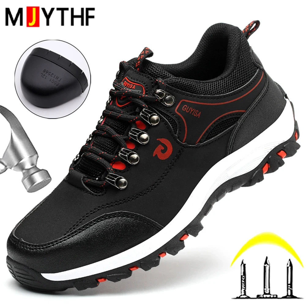 Waterproof Safety Shoes Men Women Steel Toe Shoes Anti-Smash Anti-Puncture Work Shoes Indestructible Protection Shoes Industrial