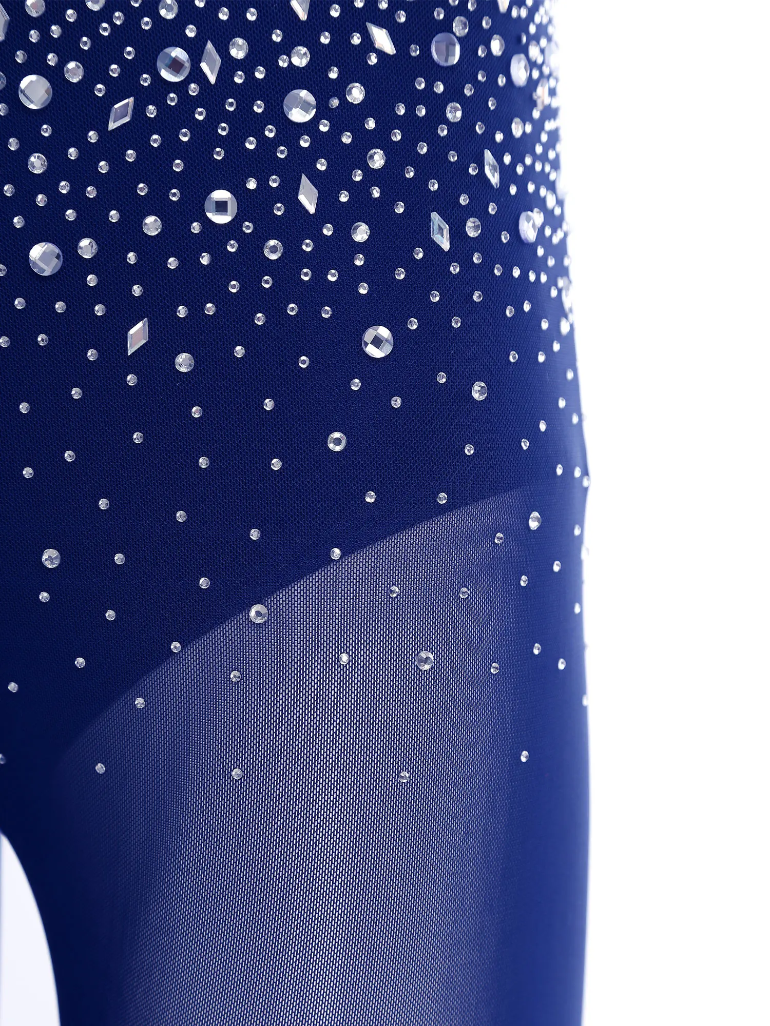 

Women Rhinestones Ballet Dance Leggings Figure Skating Tights High Waist Sheer Mesh Briefs Trousers for Gymnastics Yoga Workout