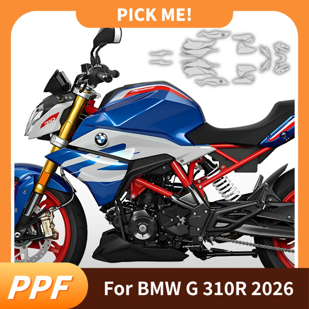 Pre-Cut TPU Paint Protection Film PPF Kit For BMW G310R 2026 Self-Healing Invisible Motorcycle Body Film Anti-Scratch Protective