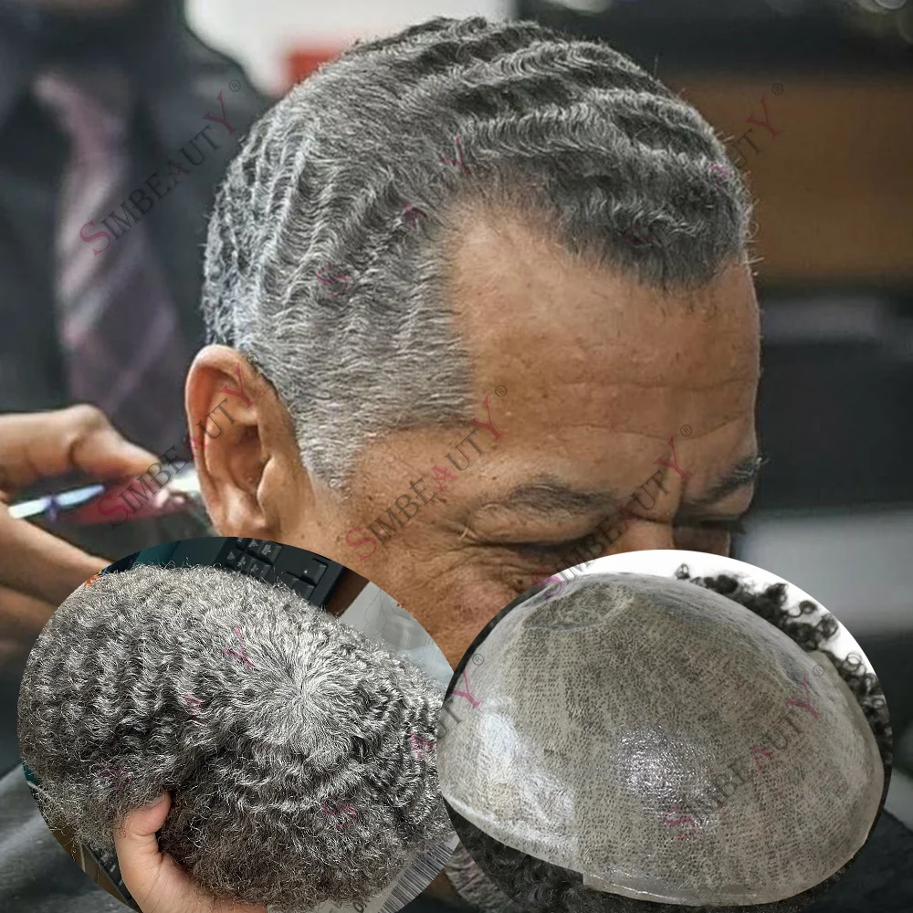 

10 мм афро-кудри, суперпрочные, на полностью полиуретановой основе, глубокая прядь, цвета 1B65, 1B80, серые # 1B # Накладка для волос (тупе) черно-коричневого цвета с естественной линией роста волос, легко укладываемая