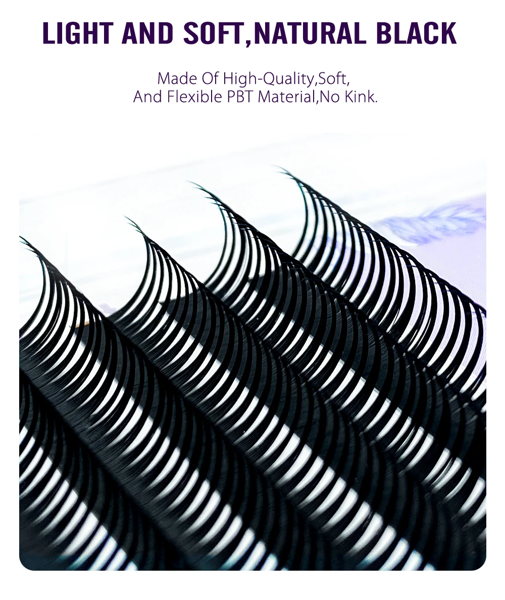 NATUHANA Braun Schwarz Nasswimpernverlängerung 0,07 mm Spikes Wimpern Manga Wispy Cosplay Typ Wimpern Flauschige Wimpern – Detail 6