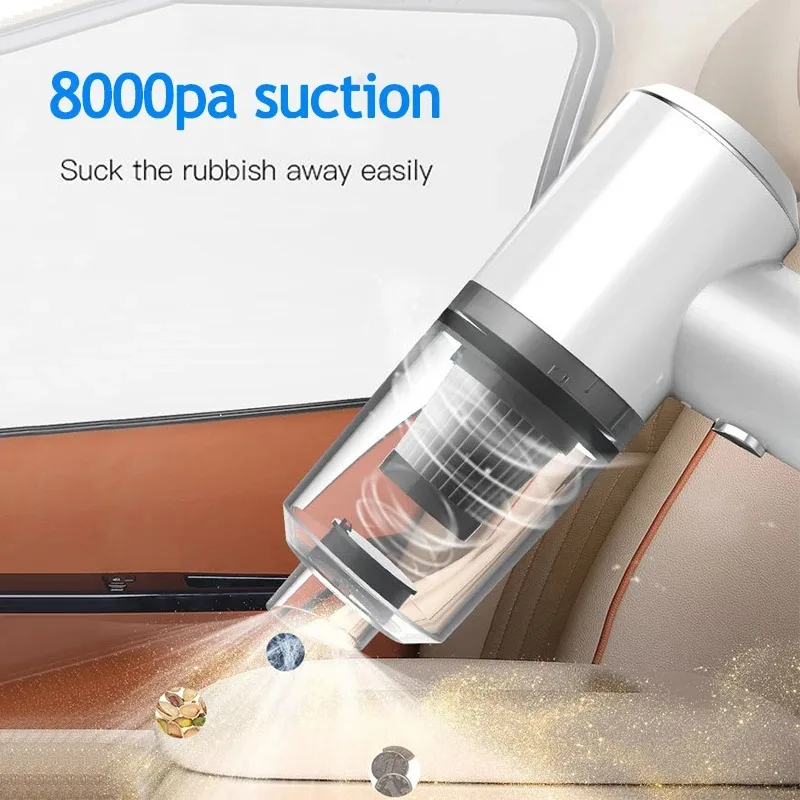 EAFC Mini Car Vacuum Cleaner Wireless Strong Suction 8000Pa Portable Handheld Auto Rechargeable Vacumm Cleaner for Car Home