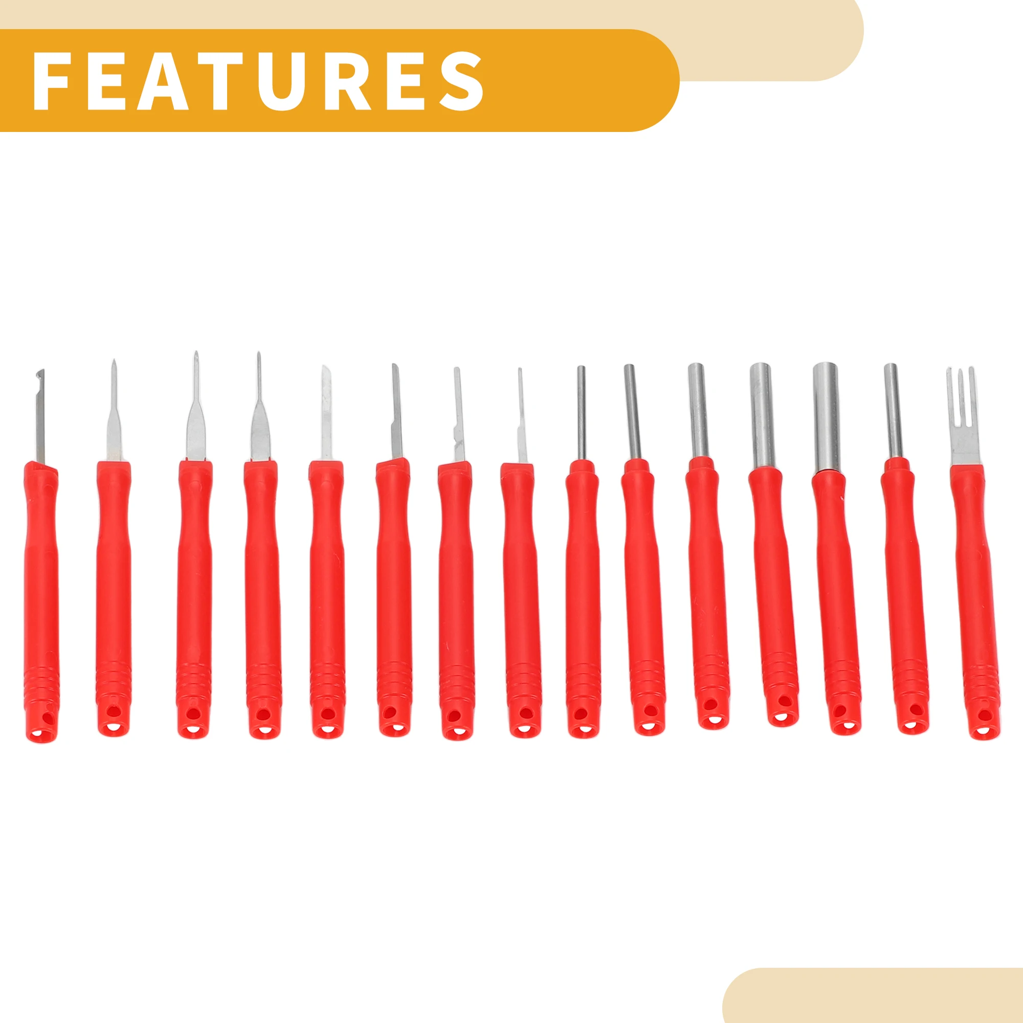 

UXCELL 30 шт., набор инструментов для удаления клемм с длинной ручкой, набор инструментов для извлечения клемм, красный