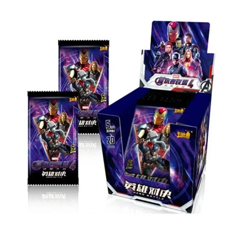KAYOU Marvel Heroes Comics Versus Avengers Anime Cards Toy Party Playing Games Children Album Collection Gift Boxes Paper Hobby