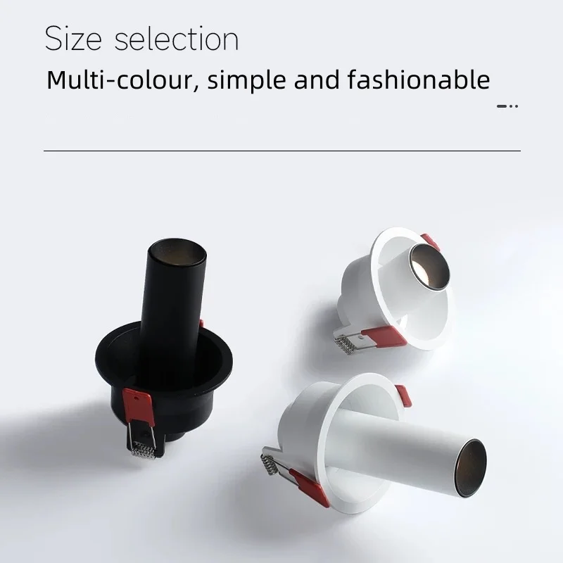 

Telescopic Rotating COB Elephant Nose Light Spot Light Free Adjustment Rotating Lighting Embedded Ceiling Light