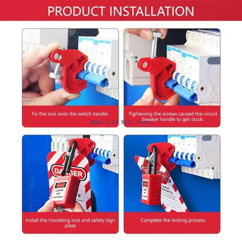 Manual Install Lock High Strength Lockout For Industrial Energy Isolation Safety
