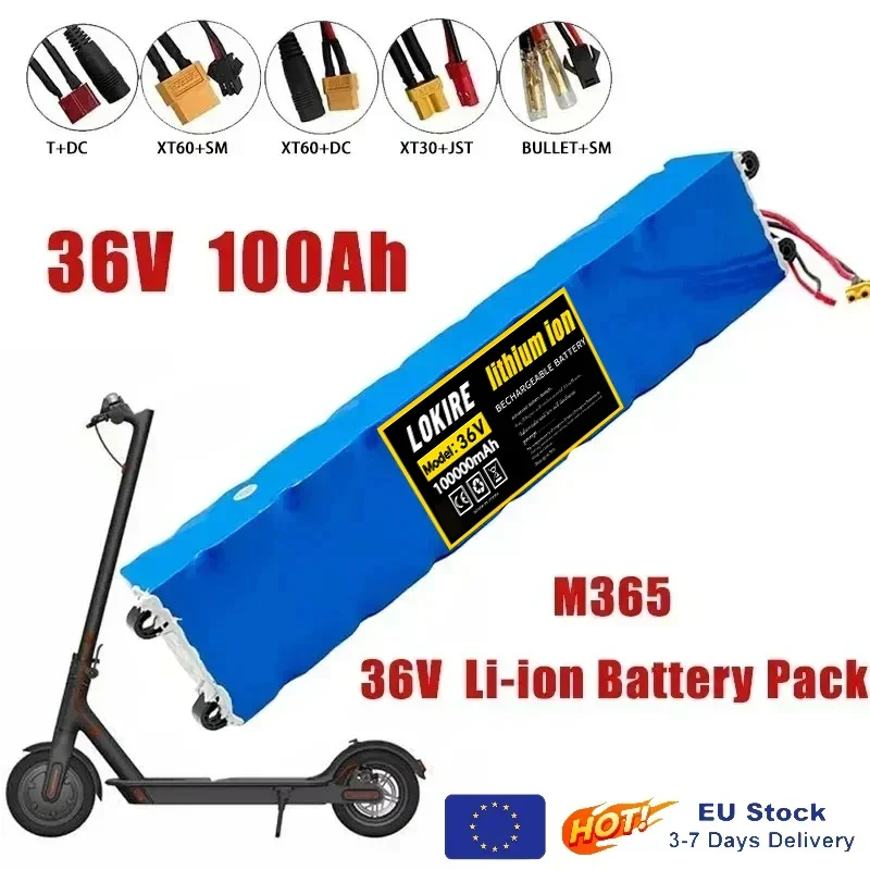 Expédition en France - Batterie de scooter électrique 10S3P 36V 100000mAh 36v - Pack de batteries au lithium 18650 pour scooter électrique M365 - Batterie de scooter 36v