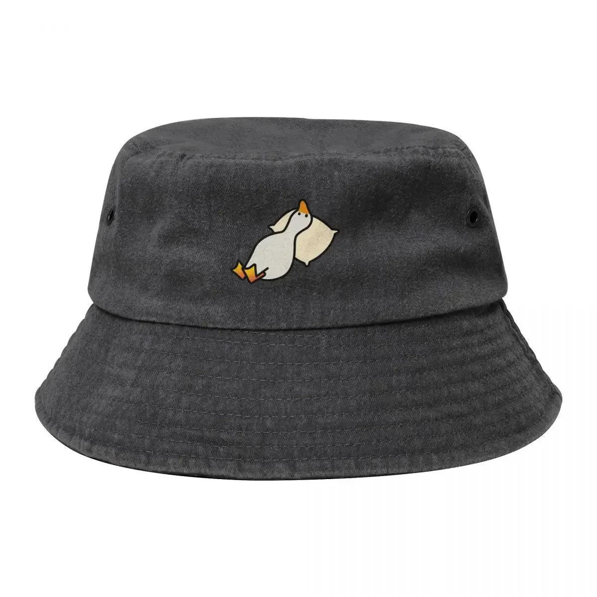 Duck sleeping, tired duck resting, funny duck Bucket Hat beach hat fashionable Men Caps Women's