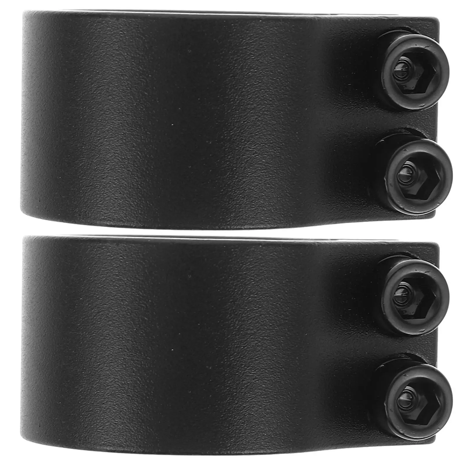 34.9mm Dual Bolt Bike Seat Post Clamp Heavy Duty Aluminum Seat Clamp for Road Enhanced Stability Sleek Sandblasted Black