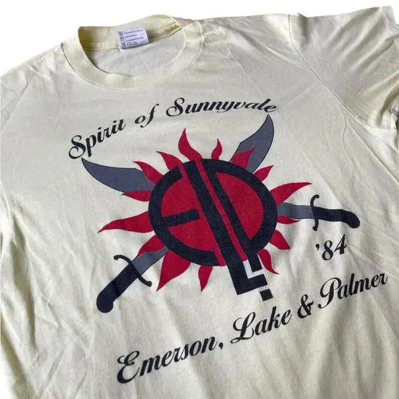 Camiseta Remake 80S Emerson Lake Palmer Elp Band, nueva, blanca