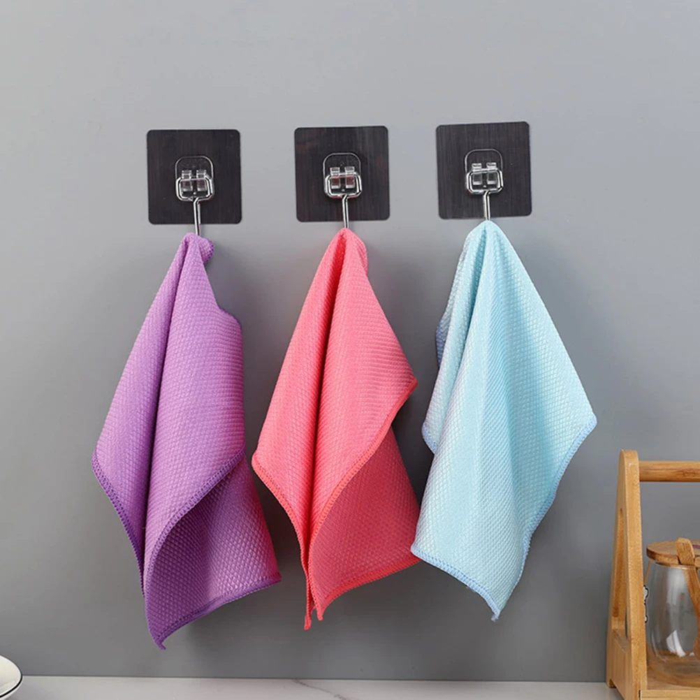 

5Pcs Thickened Fiber Kitchen Dishcloths Strong Washing Absorbent Multipurpose Cleaning
