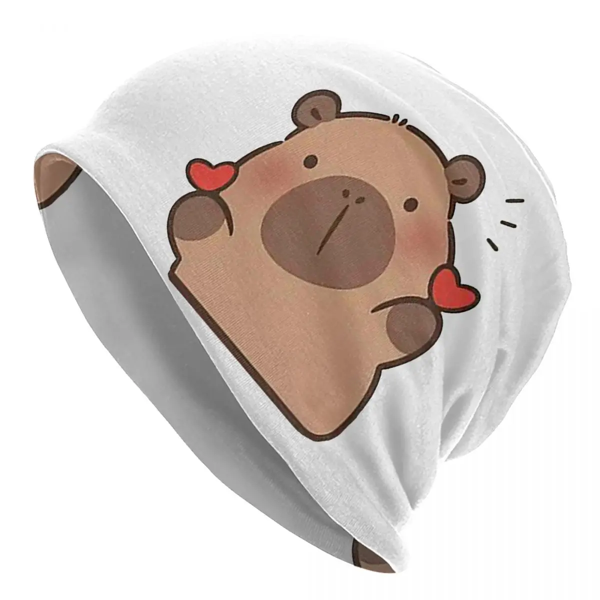 Cute Capybara Be Cappy Men Women Adult Beanies Caps Knitted Bonnet Hat Warm Hip Hop Autumn Winter Outdoor Skullies Hats