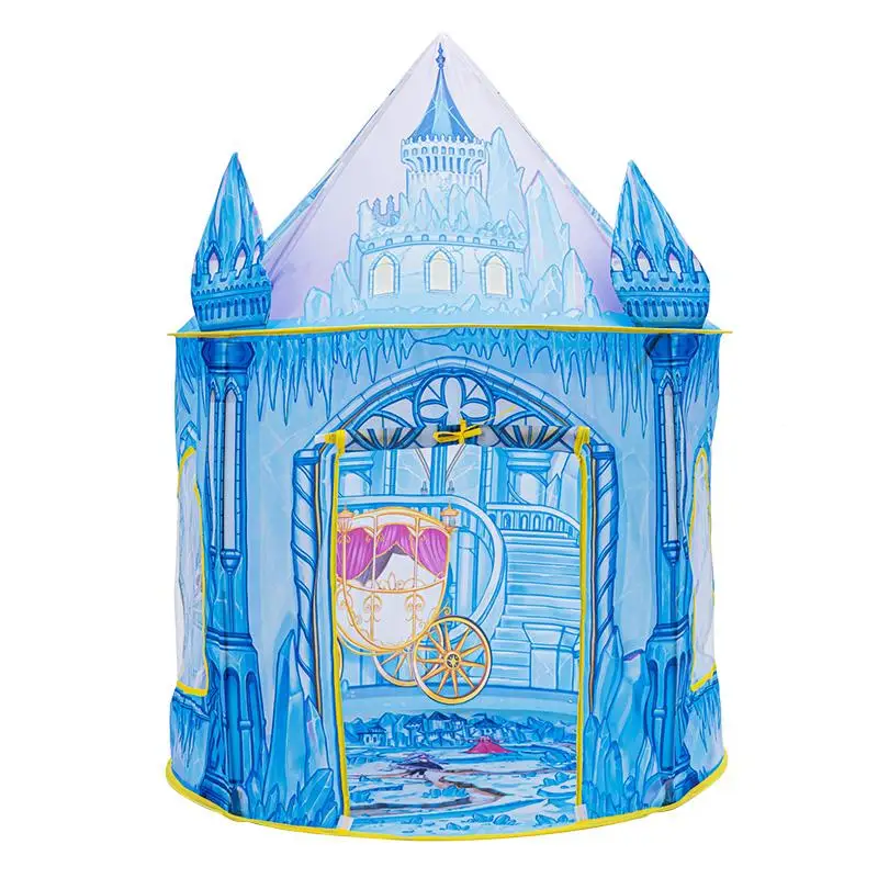 Tente de princesse de grand espace pour filles, fosse à balles pour tout-petits, maison de jeu Pop-Up rose, jouets d'intérieur et d'extérieur pour anniversaire
