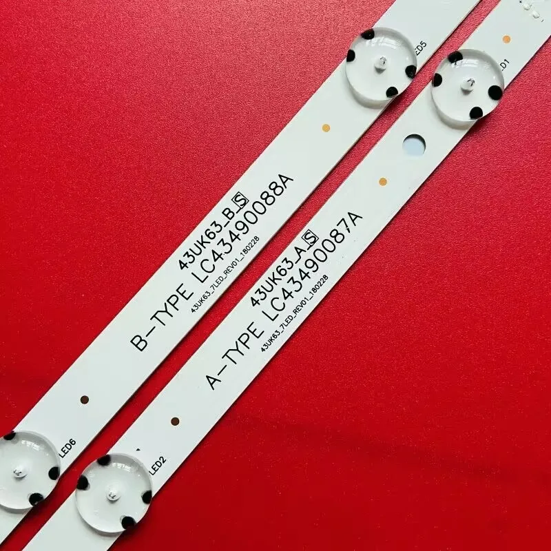 LED Strip 7LED for TV 43LJ550T 43UJ6300 43UK6300PUE 43UK6090PUA 43UM6910PUA LC43490087A LC43490088A LC43490077A LC43490078A