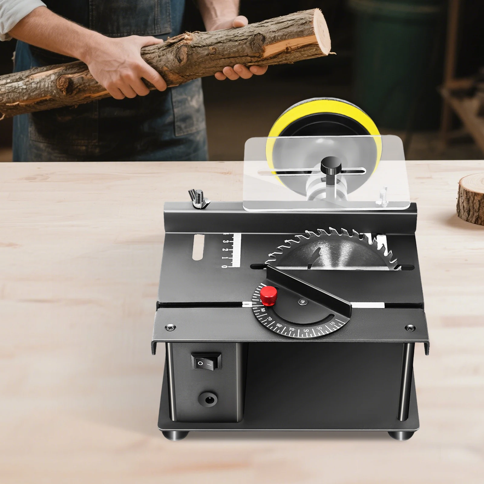 

Регулируемая многофункциональная мини-настольная пила с нескользящими ножками, портативная нефритовая акриловая пила для самостоятельного изготовления под углом 0-90, глубина резки 33 мм,