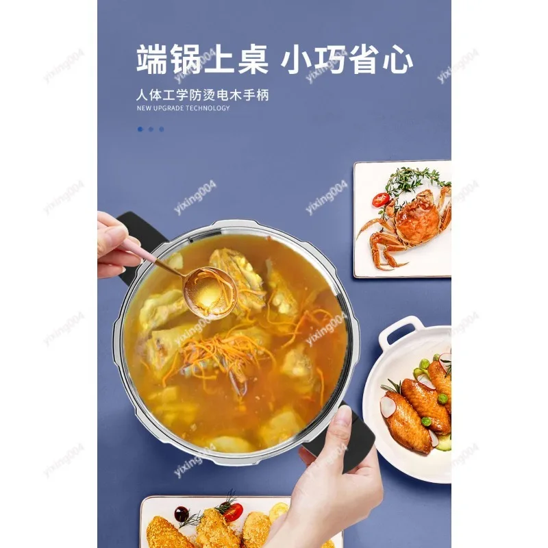 Mini 316 Stainless Steel Pressure Cooker Small Light Pressure Soup Pot for Gas Cooking