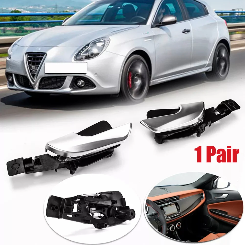 13) Front Left+Right Interior Door Handle Trim for Alfa Romeo Giulietta 2010 2019 High Reliability Perfect Match